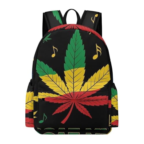 Sac à dos reggae ultra léger avec grand compartiment feuille de weed