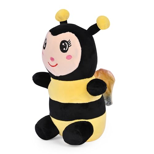 Image of BESTIES Adorable Cute Bee Soft Toy - Soft Plush Bee Toys, Stuffed Plush Animal Toy, Fluffy Soft Toys for Girls, Boys, Kids, Huggable Plush Toys - 24 cm (Yellow)