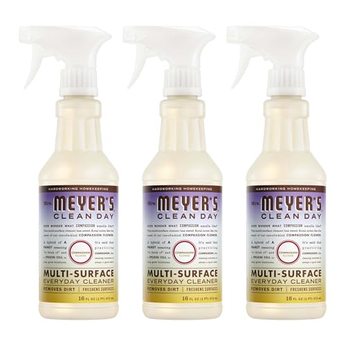 Image of MRS. MEYER'S CLEAN DAY Multi-Surface Everyday Cleaner, Compassion Flower Scent, 16 Fl Oz Bottle - 3 Pack