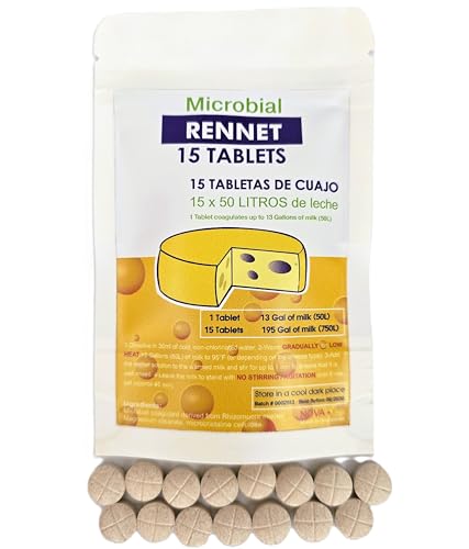 Cuajo Titanium® - 15 comprimidos para cualquier tipo de queso 15 comprimidos para 750 litros de leche