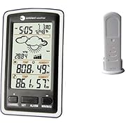 Ambient Weather WS-1285 Wireless Weather Station with Thermometer, Hygrometer, Forecaster, Barometer, Atomic Clock