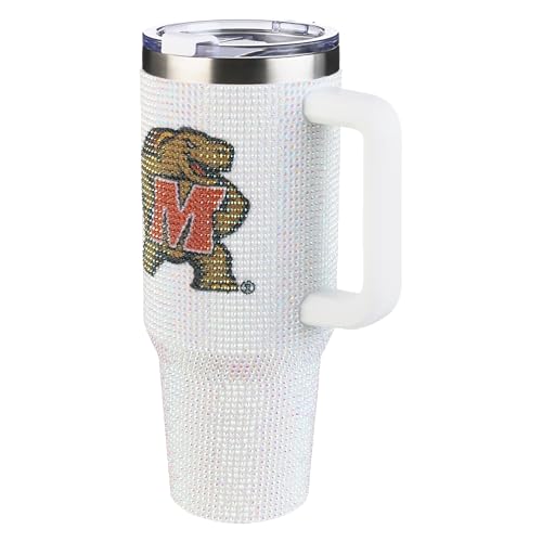 Image of The Memory Company Officially Licensed 40oz White Bling Game Day Tumbler, University of Maryland, College Park