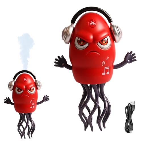 Pruojhw Calamar Bailarín - Pulpo Reptador Evita Obstáculos,Juguete Musical con Luz Recargable para Bebés Niños Cumpleaños Navidad Juego Gateo Baile