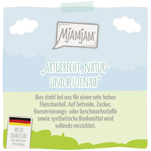 MjAMjAM - Premium Nassfutter für Katzen - Kitten gute Pute mit Lachsöl, 6er Pack (6x400g), getreidefrei