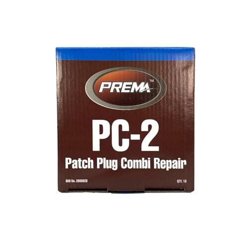 Image of PREMA PC-2 Combi 1 /4 inch Tire Repair Units w /Wire Lead- Tire Patch and Plug Combination Unit for Permanent Flat Tire Repair. Box of 15 Units. Use in Automotive, Truck, Agricultural Farm Tire Repair