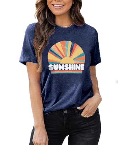 Image of Vacay Mode T Shirts for Women Summer Beach Hawaii Vacation Short Sleeve Tops Holiday Cruise Getaway T Shirts