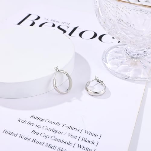 Image of Gacimy Gold Hoop Earrings for Women with 925 Sterling Silver Post