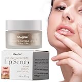 Lip Scrub, Lippen peeling scrub, Pflanzen Lip Scrub, Lippenmaske,Schützen und befeuchten Sie die Lippen, Feuchtigkeitsspendend, regenerierend, pflegend, Exfoliator for Cracked and Peeling Lips,30g