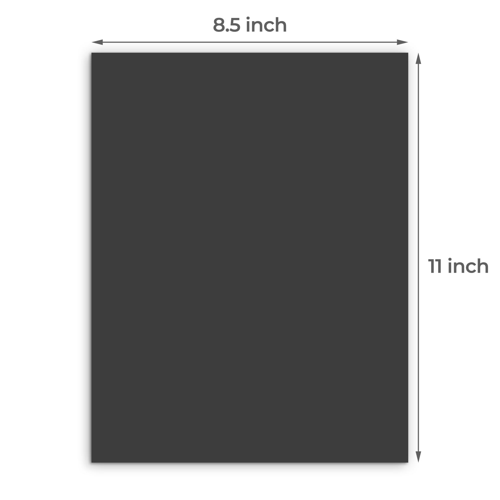 Frametory, Pack of 12 8.5x11 Uncut Mat Boards, Acid-Free Picture Backing Boards for Frames, Photos, Crafts (Black)