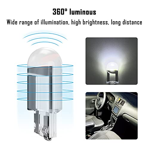 20Pcs Interior Car Lights Bulb 6000K,23Mm T10 Wedge Cob Led Replacement Bulbs Kit For Dome Lights,Map Lights,Reading Lights,Trunk Lights,Courtesy Lights,License Plate Lights (20Pcs-White) #TOP3