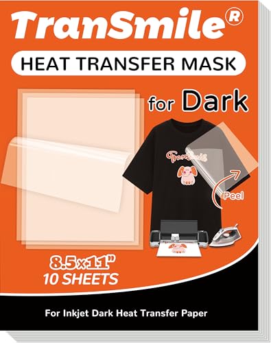 TranSmile Heat Transfer Mask for Inkjet Dark Heat Transfer Paper (10...