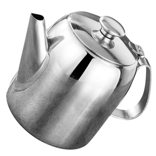 Mipcase Tetera de Acero Inoxidable para Estufa 1.3 L, Cafetera Doméstica de Metal Grande Capacidad para Té y Café, Decoración Funcional para Salón de Té, Tetera Resistente y Práctica