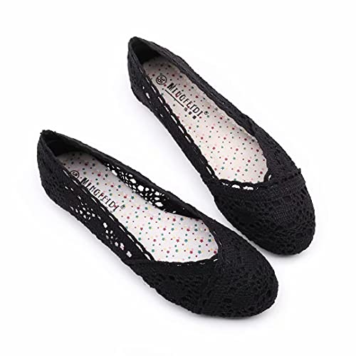 Stunner Women's Cut Out Breathable Lace Ballet Flats
