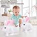 Imagen de DIANLIANG Conejo de Pascua de Peluche Interactivo con Zanahoria de Juguete Conejito de Pascua para Niño