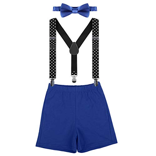 Image of IBTOM CASTLE Baby Boys 1st /2nd Birthday Cake Smash Outfit Suspenders Bloomers Bowtie Set Fishing Party Clothes
