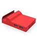 BASSTOP Portable Dock Replacement Case for Nintendo Switch(Only The case, You Have to DIY with The Circuit Board chip from The Original Dock) (Red)