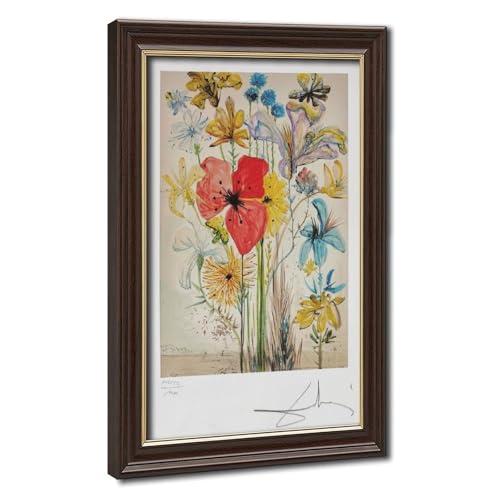 Cadre Salvador Dali Bouquet de fleurs sur toile idée cadeau créative