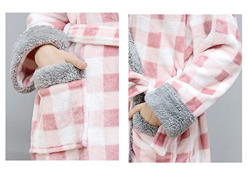Vestido de aderezo hombre de franela con capucha y bata de baño patchwork 5