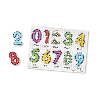 Melissa & Doug See-Inside Numbers Wooden Peg Puzzle (10 pcs)