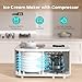 Ice Cream Maker with Compressor 1.28 Quart Automatic Ice Cream Maker Machine with Compressor 3 Modes Electric Ice Cream Maker No Pre Freezing Touch Control Display Timer Sorbet Maker