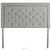 BROOKSIDE Upholstered Headboard with Diamond Tufting - King/California King - Stone