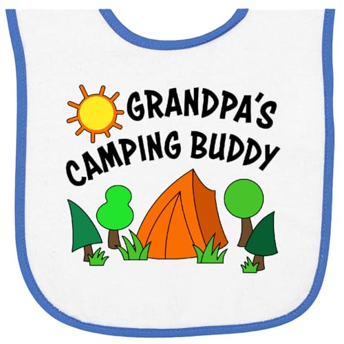inktastic Grandpa's Camping Buddy Baby Terry Cloth Bib