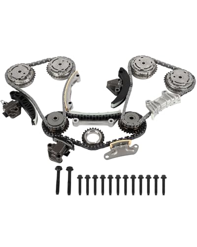 SCITOO TK10436E Engine Timing Chain Kit Sets Replaces for Buick LaCrosse Rendezvous for Cadillac CTS SRX STS 2004 2005 2006 2.8L 3.6L