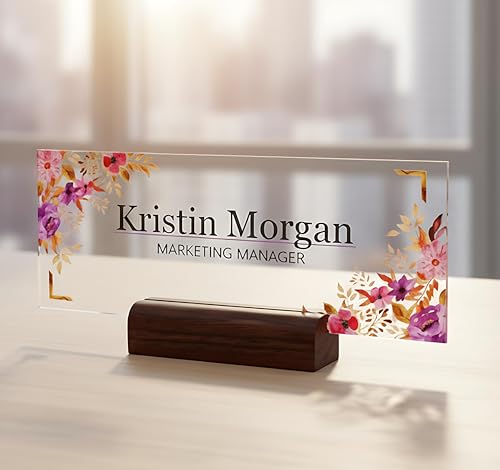 ARTSWAVE Name Plate for Desk - Desk Name Plate Personalized