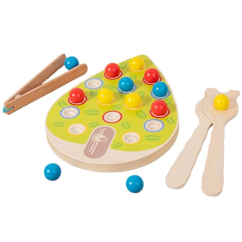 Jeu Éducatif de Classification des Couleurs avec des Perles, Activités de Tri Couleurs avec Panneau en Bois, Jeu Interactif Éducatif Développer Motricité Fine Pour Préscolaires Filles Et