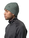 Jack Wolfskin Unisex Stormlock Rip Knit Cap Beanie Mütze, hedge green, Einheitsgröße EU