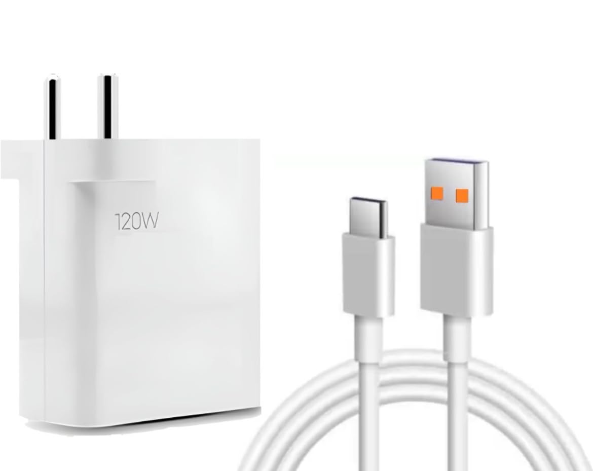 THE BLACK TECH Original 120W Charger Quick Fast Charging Performance for Mi Smartphone (Adapter+Cable)