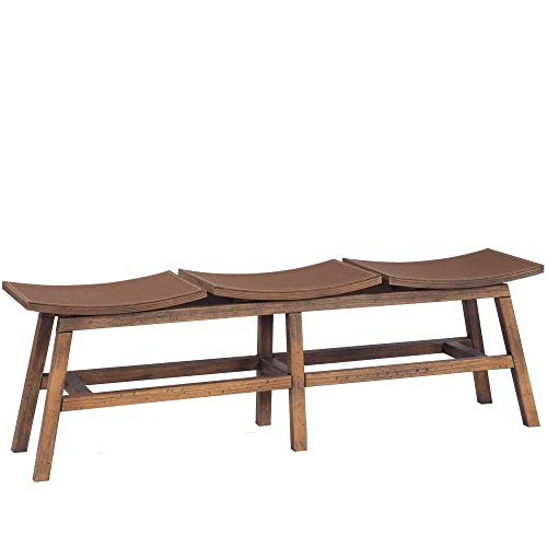 Banco Decorativo para Varanda Cozinha 3 Lugares Eden 149cm Madeira Maciça Rustic Brown - Gran Belo