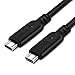 Nekteck USB-IF Certified USB C 3.1 GEN 2 Cable(10Gbps/100W) USB C to USB C Cable (Thunderbolt 3 Compatible) & Power Delivery Compatible with 2018 MacBook Air, Galaxy S9, ThinkPad Yoga more/Black 3.3ft