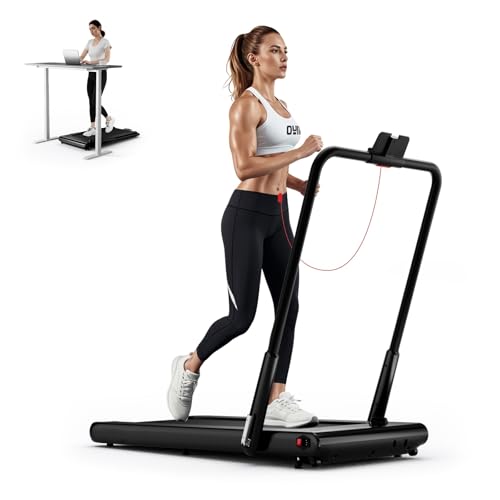 GYMAX 3HP Under Desk Treadmill 340LBS, LED, Remote & App