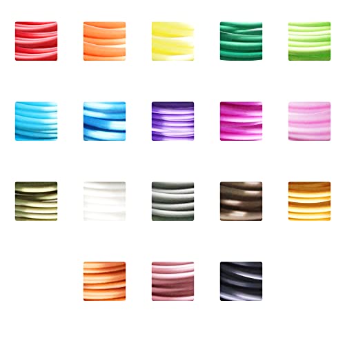 Image of TTYT3D 18 Popular Shiny Silk Colors PLA 3D Printer Filament Refill Sample Pack，3D Pen Filament，Each Color 4m Length, Total 72m Filament