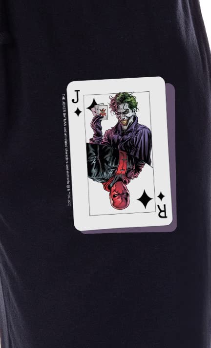DC Comics Men's The Joker Red Hood Playing Card Sleep Jogger Pajama Pants3
