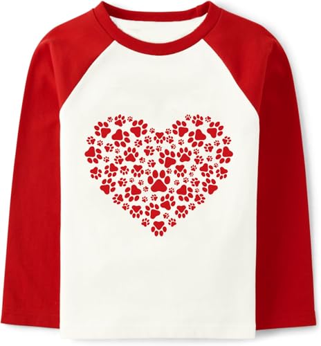 Kids Valentines Day Shirts for Boys Girls Load of Love Truck Raglan T-Shirt Graphic Tees Long Sleeve Truck Tops 4-10 Years