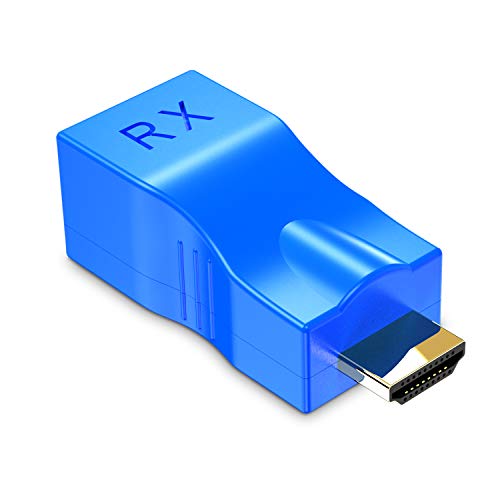 Hdmi To Rj45 Network Hdmi Repeater, 2 Pcs Hdmi Extender Transmitter And Receiver Network Rj45 Over Cat 5E / 6 1080P With Built-In Thunder Protection Circuit #TOP1