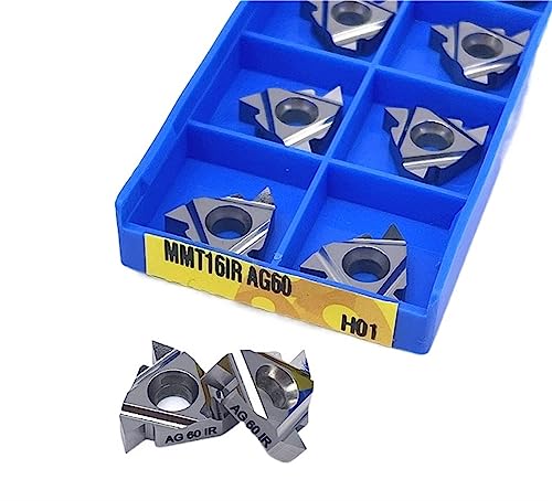 Tool Part for SNR0008K11 SNR0008K11 SNR0010K11 SNR0012M11 SNR0016Q11 Threaded Tool Holder +Insert 10PCS MMT11IR AG60 - (Angle: SNR0008K11 / Shank Diameter: MMT11IR AG60 VP15TF)