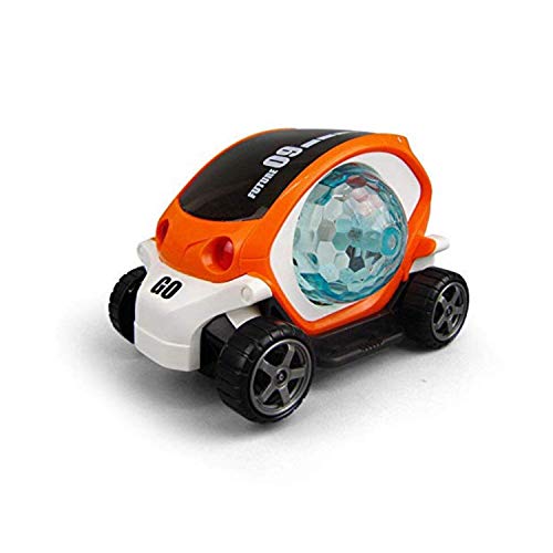 Image of Vikrida Rotating Stunt Car Toy for Kids - Bump and Go Action with 4D Lights and Music - Multicolor (Musical Stunt Car)