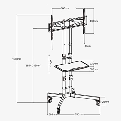 Soporte móvil para TV LCD 55/60 pulgadas miniatura 3