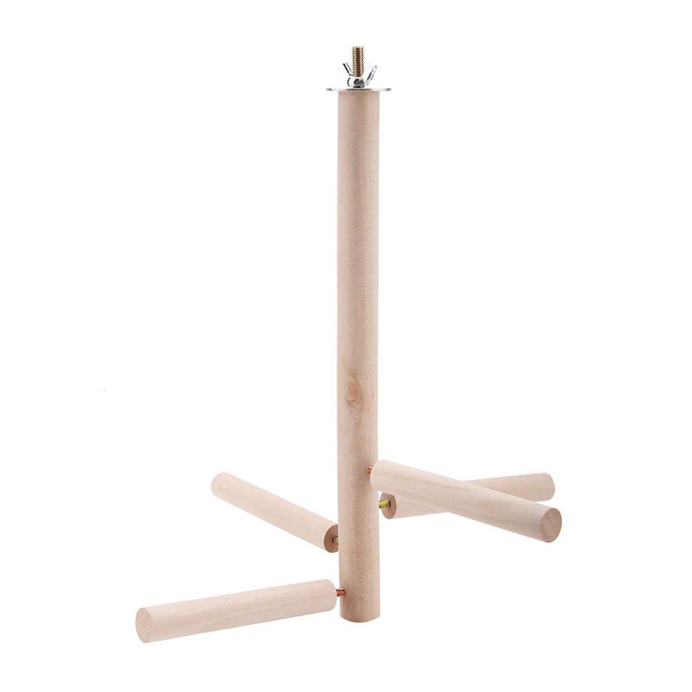 Pájaro Loro Perchas de Madera Jaula Soporte Perchas de Juguete Entrenamiento de Madera Soporte Interactivo para pequeñas Aves Loro perico cacatúa