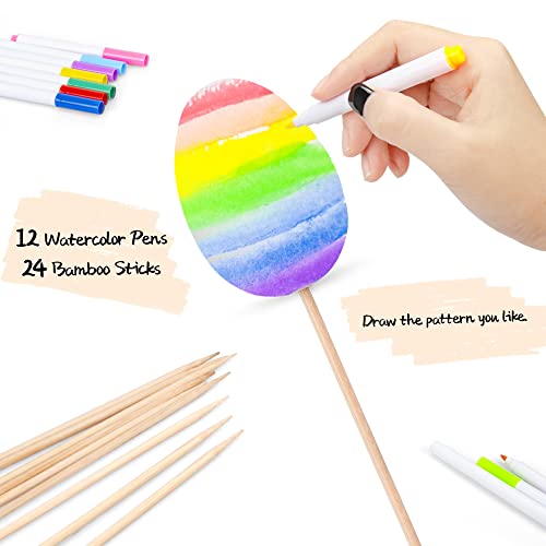 Uova di Pasqua Decorative,SIMSPEAR Set di 24 Uova