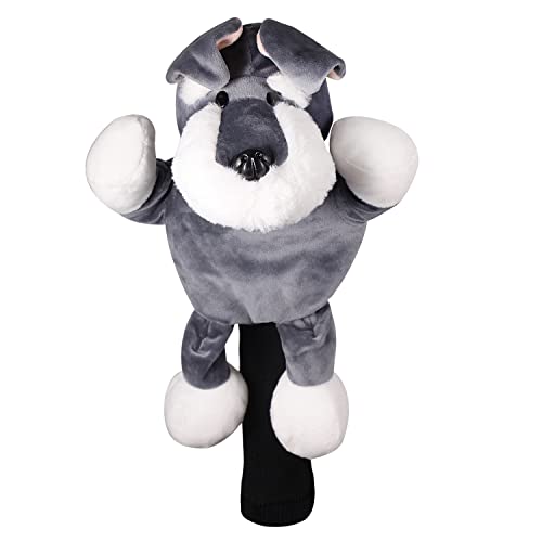 SHABIER Plush Schnauzer Golf Driver Head Cover