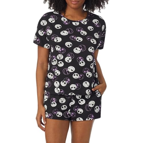 Image of Richard Leeds International Womens 2 Piece Pajama Set - Disney | Hello Kitty | Snoopy - Short Sleeve Top & Shorts Lounge Sets