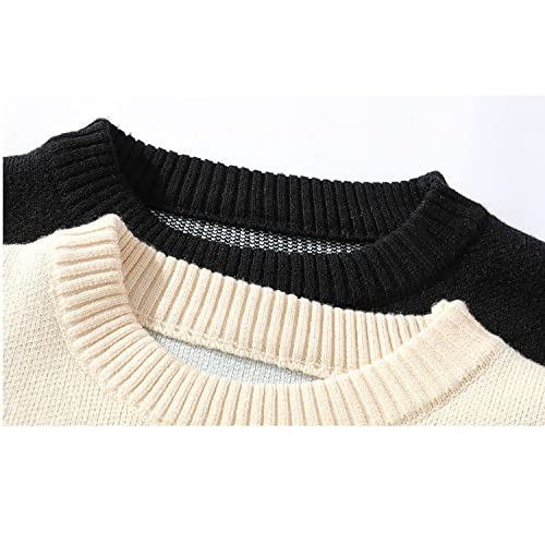 Harajuku Knit Sweater Men's Clothes Winter Pullover Men's Oversized Sweater O -Neck Sweater Clothes (Color: A, Size: 6XL Code) (A XL Code)4