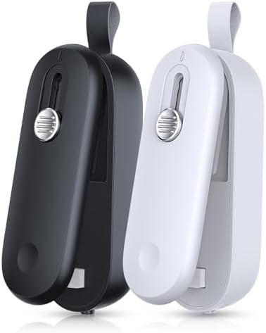 FEPPO 2 Pack Bag Sealer, Mini Bag Sealer 2 in 1 Handheld Chip Bag...