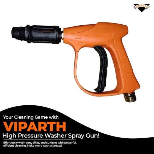 Image of Pressure Washer M22 Gun for Car Wash, Floor Cleaning | Free Inlet Filter | With Safety Lock | Suitable for Every Pressure Washer | Universal Fitting | Orange