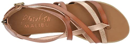 Blowfish Malibu Women's Brock Sandal, Gold Dile/Oak, Rosegold Dyecut, 10 #TOP4