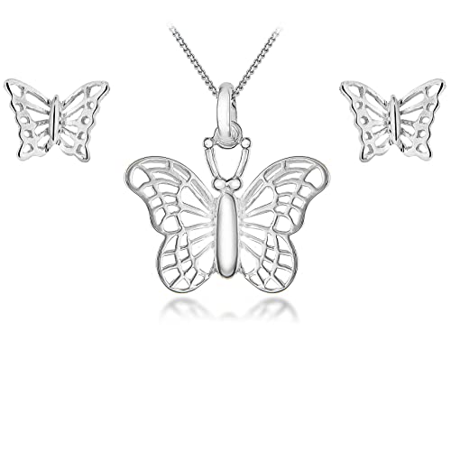 Plata de ley 925 en el juego de joyas de mujer de 46 cm de alta joyería